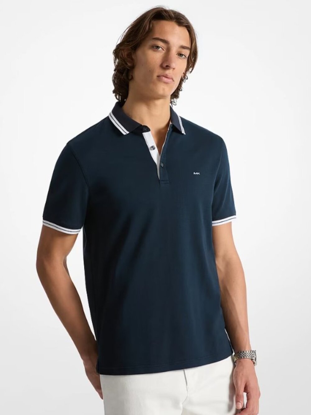 Michael Kors Mens Pima Soft Touch Classic Fit Polo Shirt Short Sleeve Pique XXL